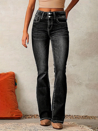 Aya™ | Jeans Évasés Taille Haute