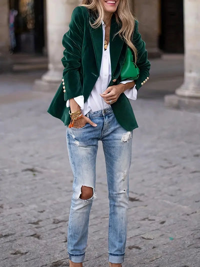JULISSA | VESTE EN VELOURS ÉLÉGANTE