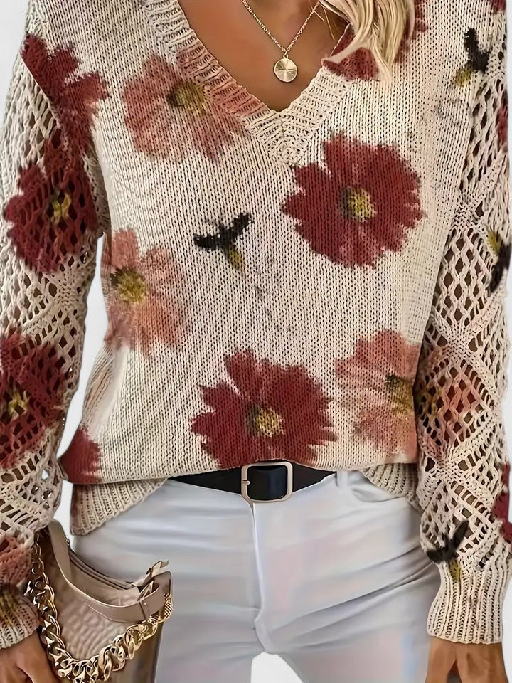 Aurelie | Pull élégant avec motif floral