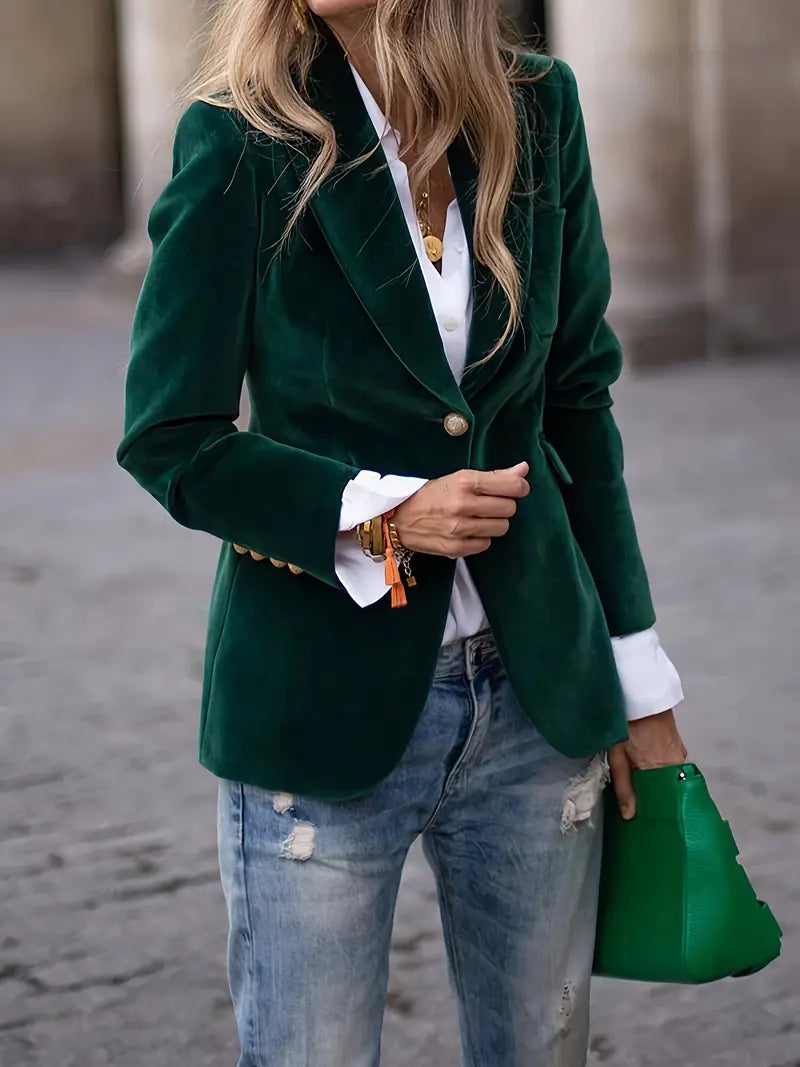 JULISSA | VESTE EN VELOURS ÉLÉGANTE