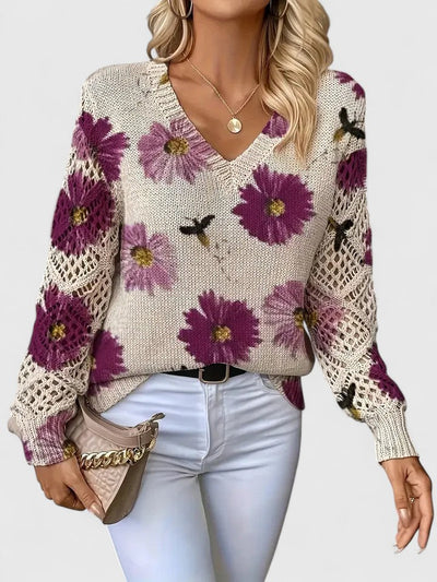 Aurelie | Pull élégant avec motif floral