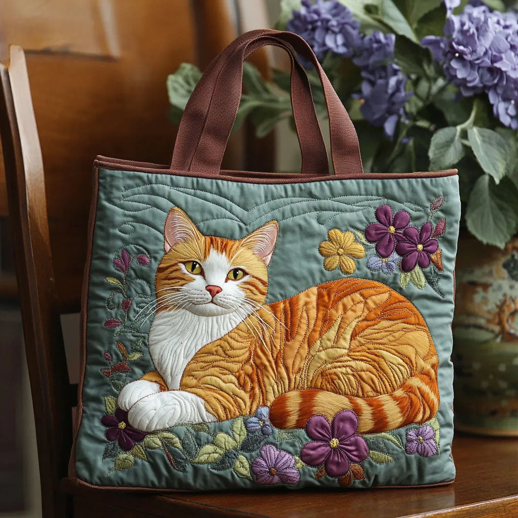 Sac Artisanal Chat Lové - sac matelassé fait main