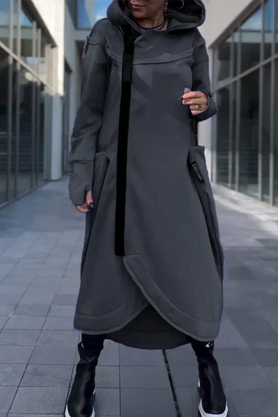 Émerence™ | HOODIE LONG AVEC FERMETURE ÉCLAIR EN TISSUS LÉGERS ET RESPIRANTS