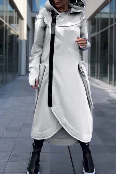 Émerence™ | HOODIE LONG AVEC FERMETURE ÉCLAIR EN TISSUS LÉGERS ET RESPIRANTS