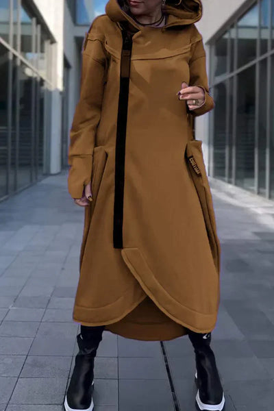 Émerence™ | HOODIE LONG AVEC FERMETURE ÉCLAIR EN TISSUS LÉGERS ET RESPIRANTS