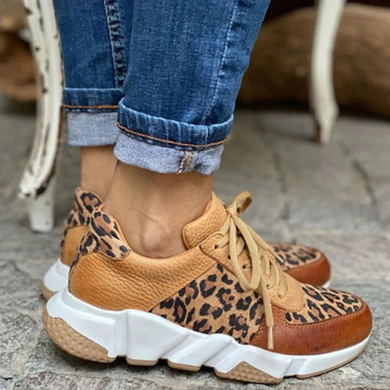 Léonie | Baskets Léopard Confortables