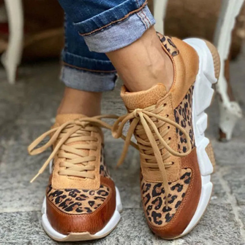 Léonie | Baskets Léopard Confortables