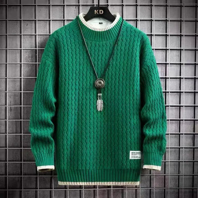 Levi | Pull col roulé en tricot à blocs de couleur