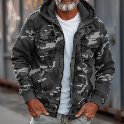 Séraphin – Veste en mélange de coton camouflage