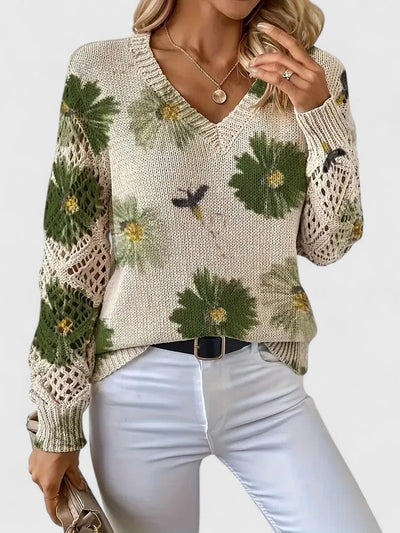 Aurelie | Pull élégant avec motif floral