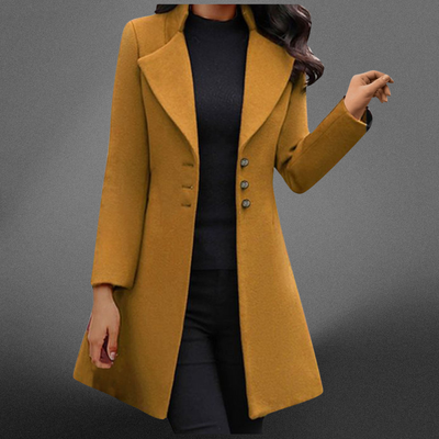 Charlotte™ | Manteau en laine italien luxueux avec manches longues
