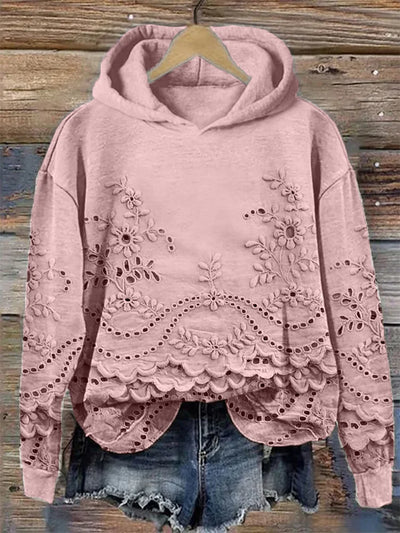 Eastwood and Bloom™ | Amélie – Sweat à capuche texturé floral