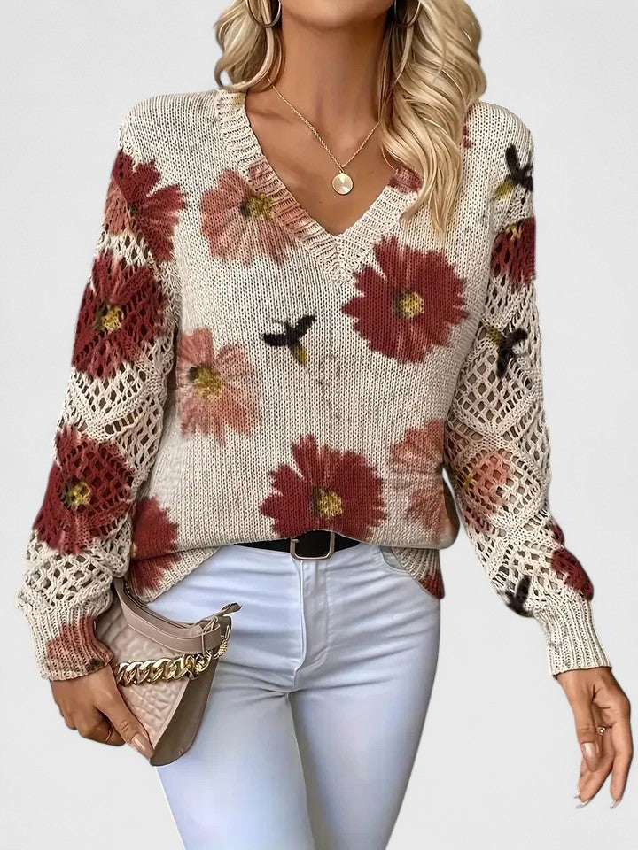Aurelie | Pull élégant avec motif floral
