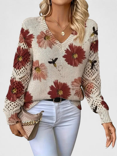 Aurelie | Pull élégant avec motif floral