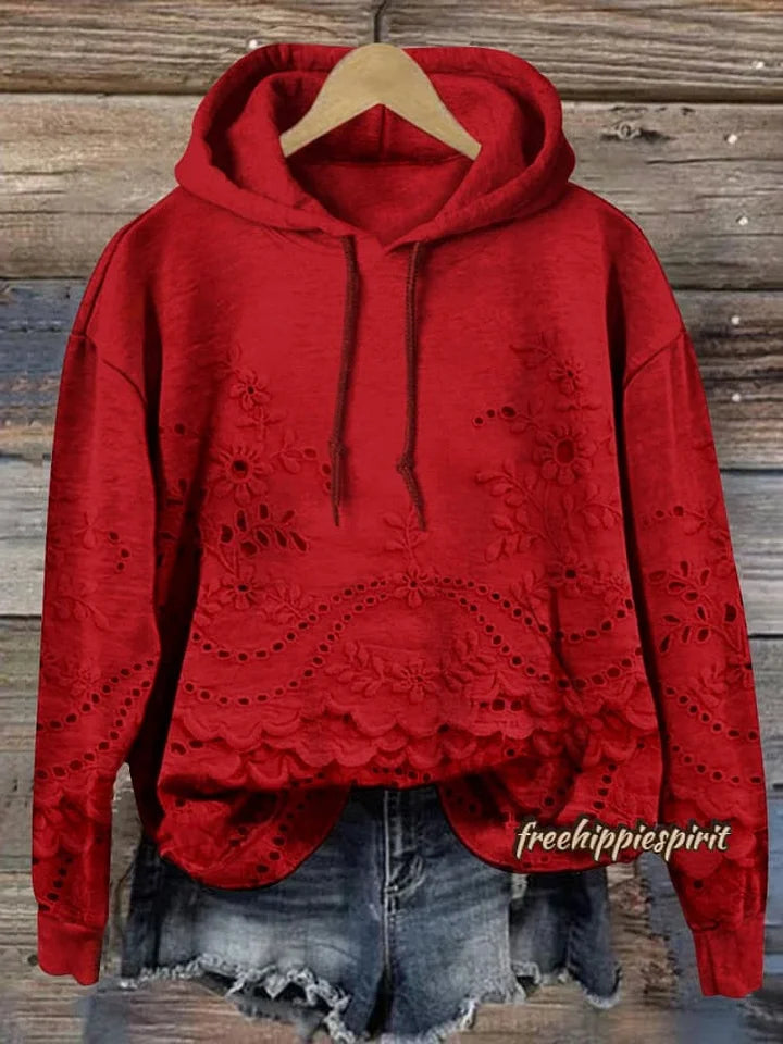 Eastwood and Bloom™ | Amélie – Sweat à capuche texturé floral