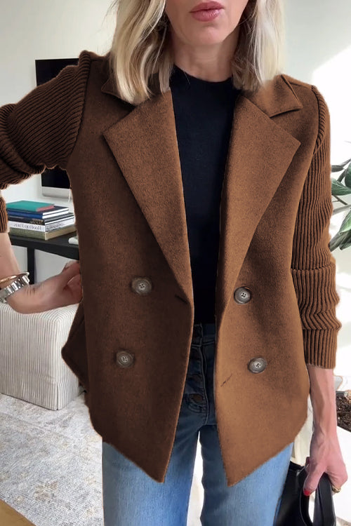 Amelia™ | Blazer Chic avec Manches en Tricot