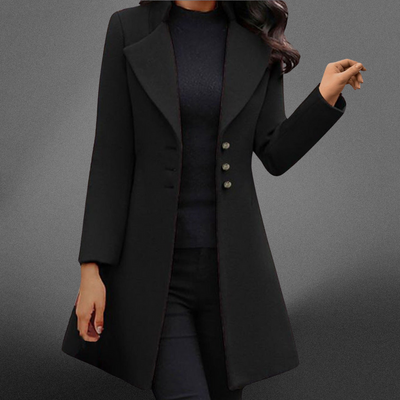 Charlotte™ | Manteau en laine italien luxueux avec manches longues