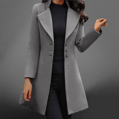 Charlotte™ | Manteau en laine italien luxueux avec manches longues