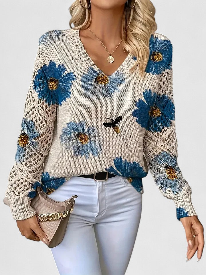 Aurelie | Pull élégant avec motif floral