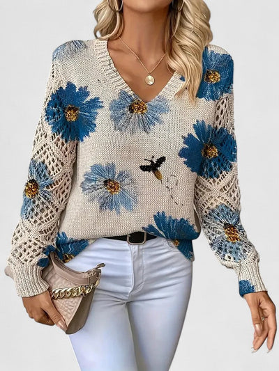 Aurelie | Pull élégant avec motif floral