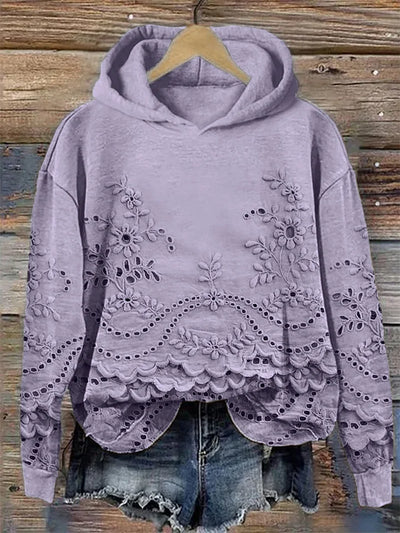 Eastwood and Bloom™ | Amélie – Sweat à capuche texturé floral