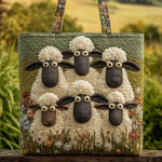 Sac Artisanal Petits Moutons - sac matelassé fait main