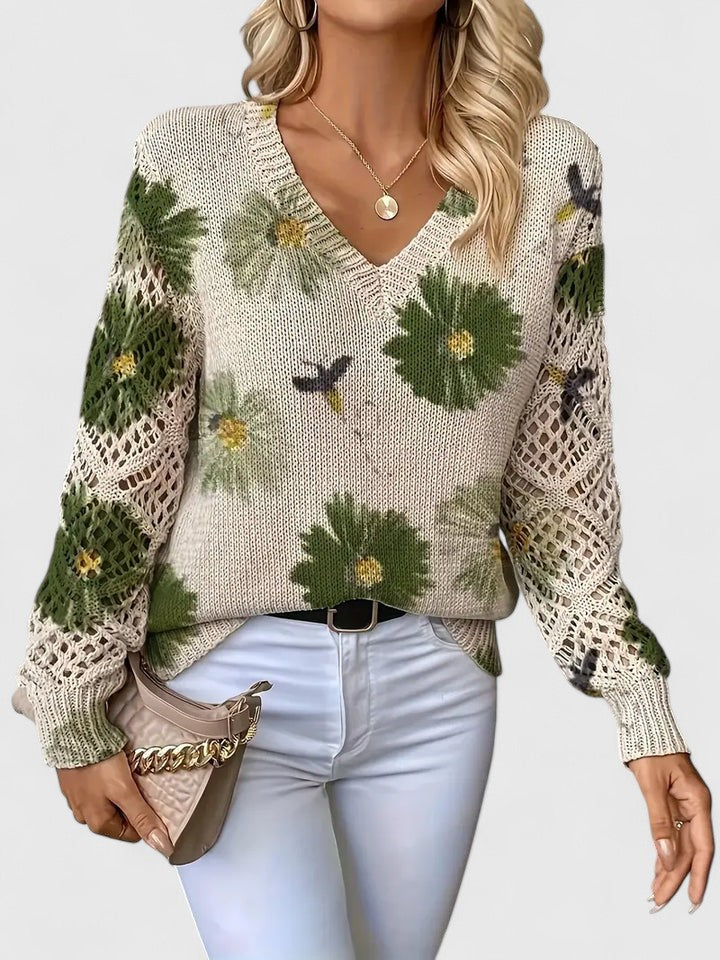 Aurelie | Pull élégant avec motif floral