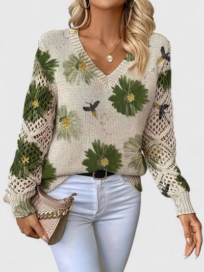 Aurelie | Pull élégant avec motif floral