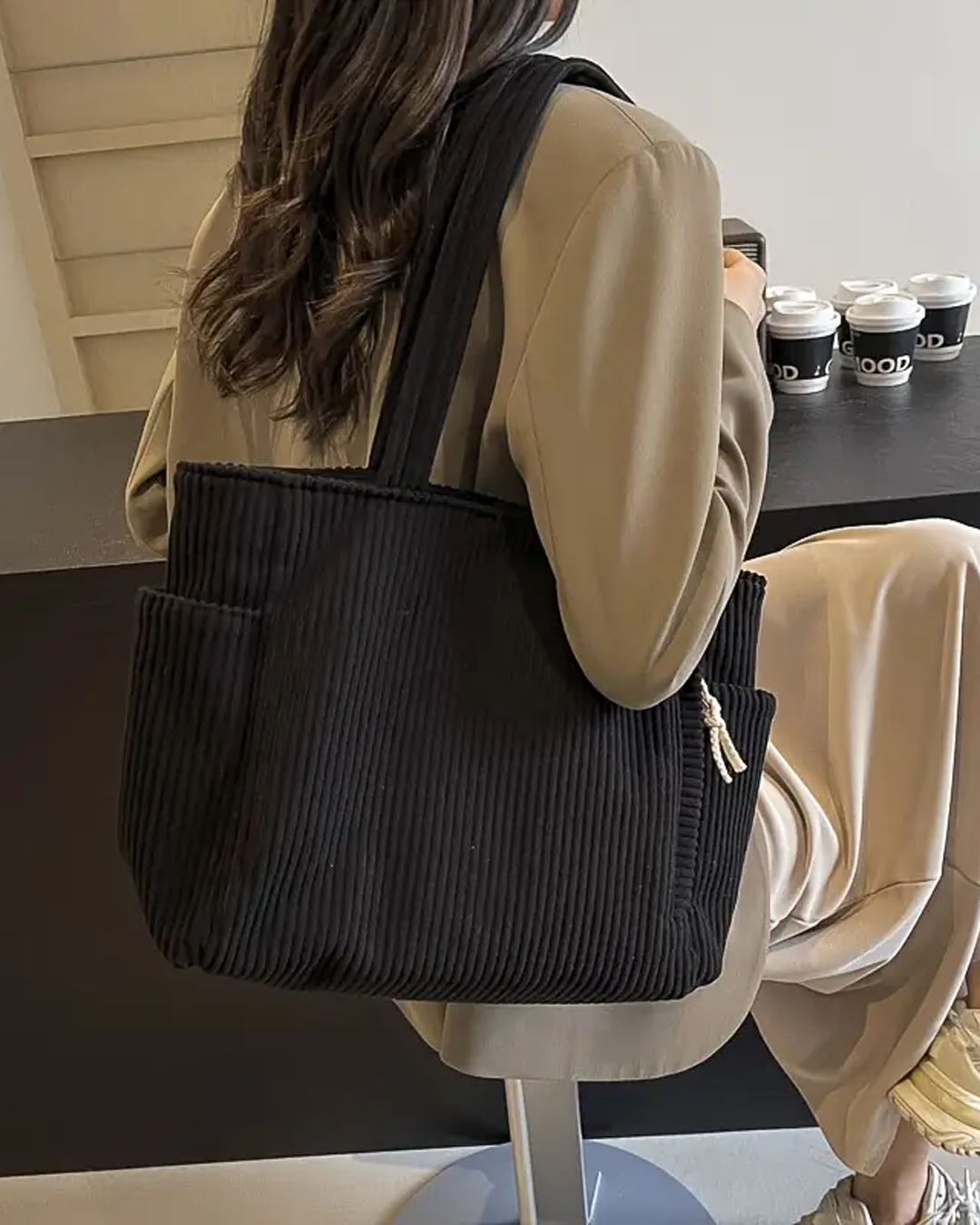 Tilda – Sac Tote à Cordon Rayé