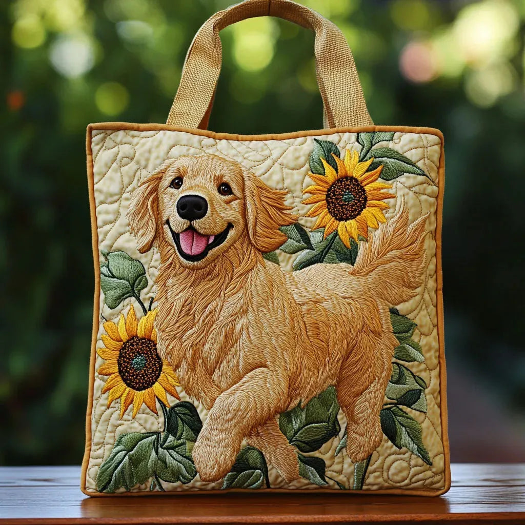 Sac Artisanal Golden Retriever - sac matelassé fait main