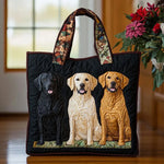 Sac Artisanal Trio Labradors - sac matelassé fait main