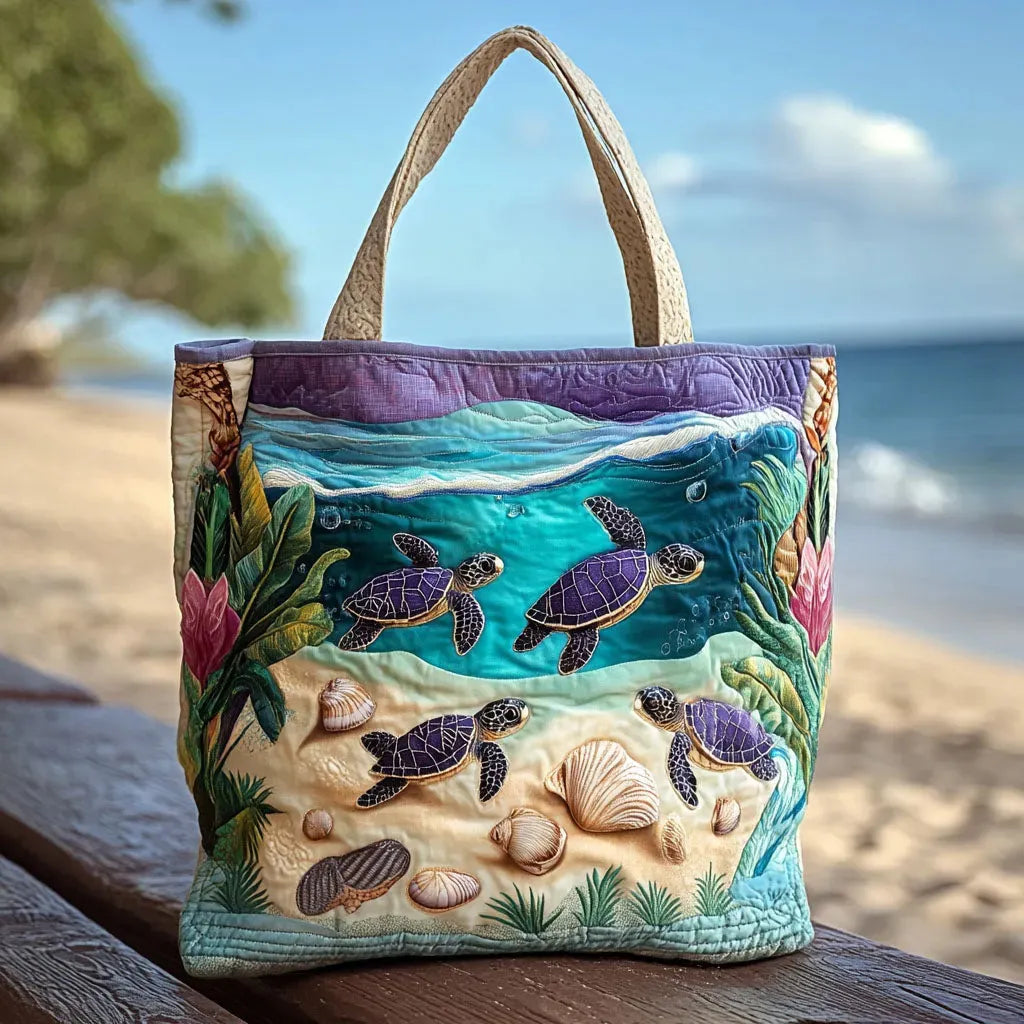 Sac Artisanal Lagon Enchanté - sac matelassé fait main
