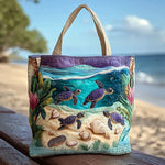 Sac Artisanal Lagon Enchanté - sac matelassé fait main