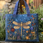 Sac Artisanal Libellule Dorée - sac matelassé fait main