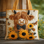 Sac Artisanal Vache Highland - sac matelassé fait main