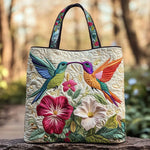 Sac Artisanal Colibris Hibiscus - sac matelassé fait main