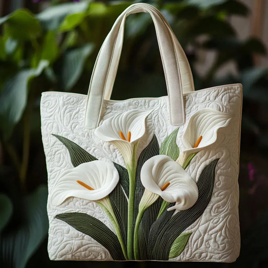 Sac Artisanal Arums Raffinés - sac matelassé fait main