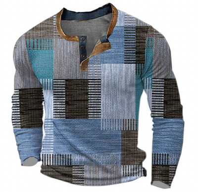 Lawson | Chemise Henley élégante avec motif géométrique