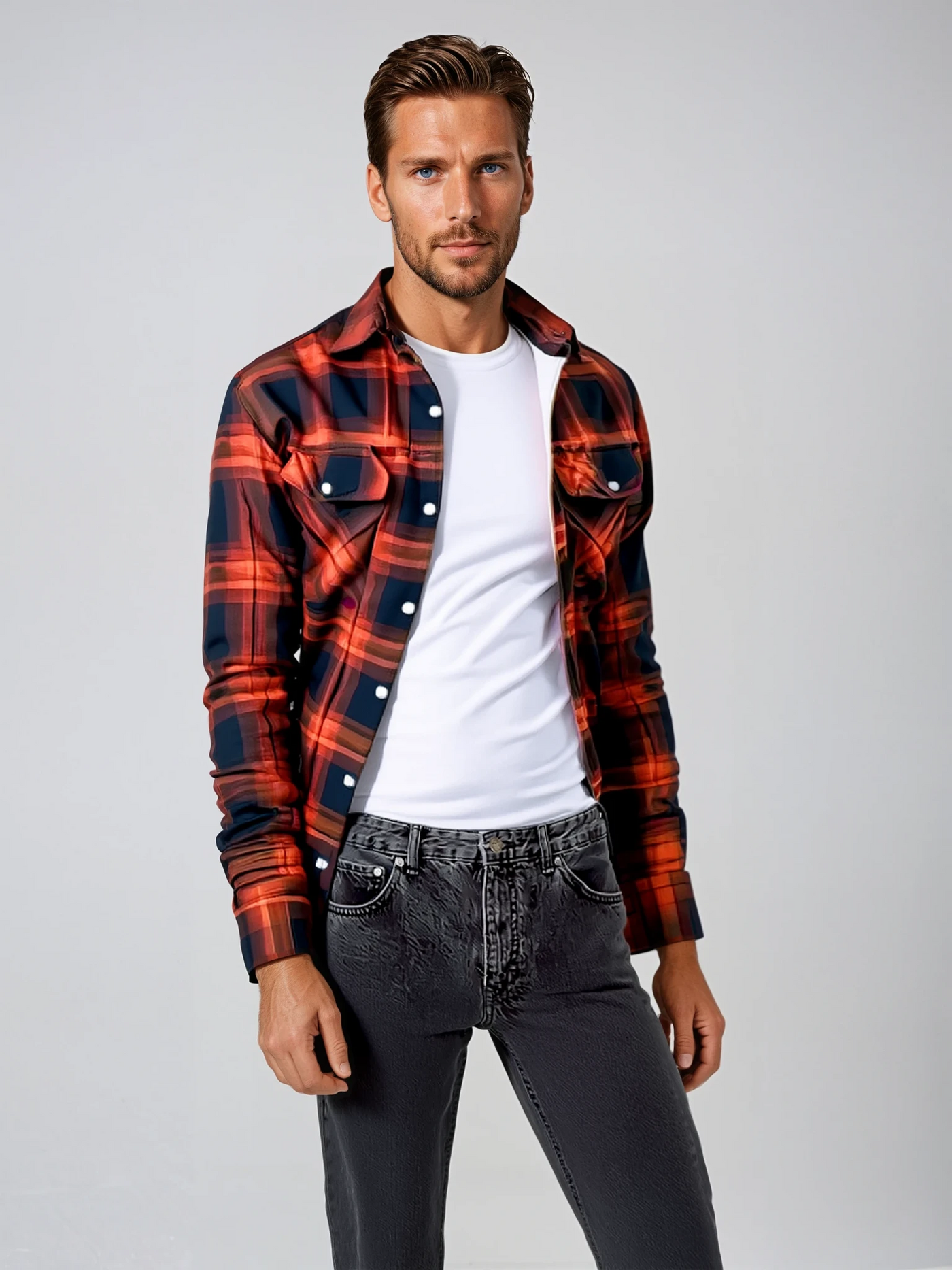 Nate™ | Veste à carreaux en Sherpa pour hommes