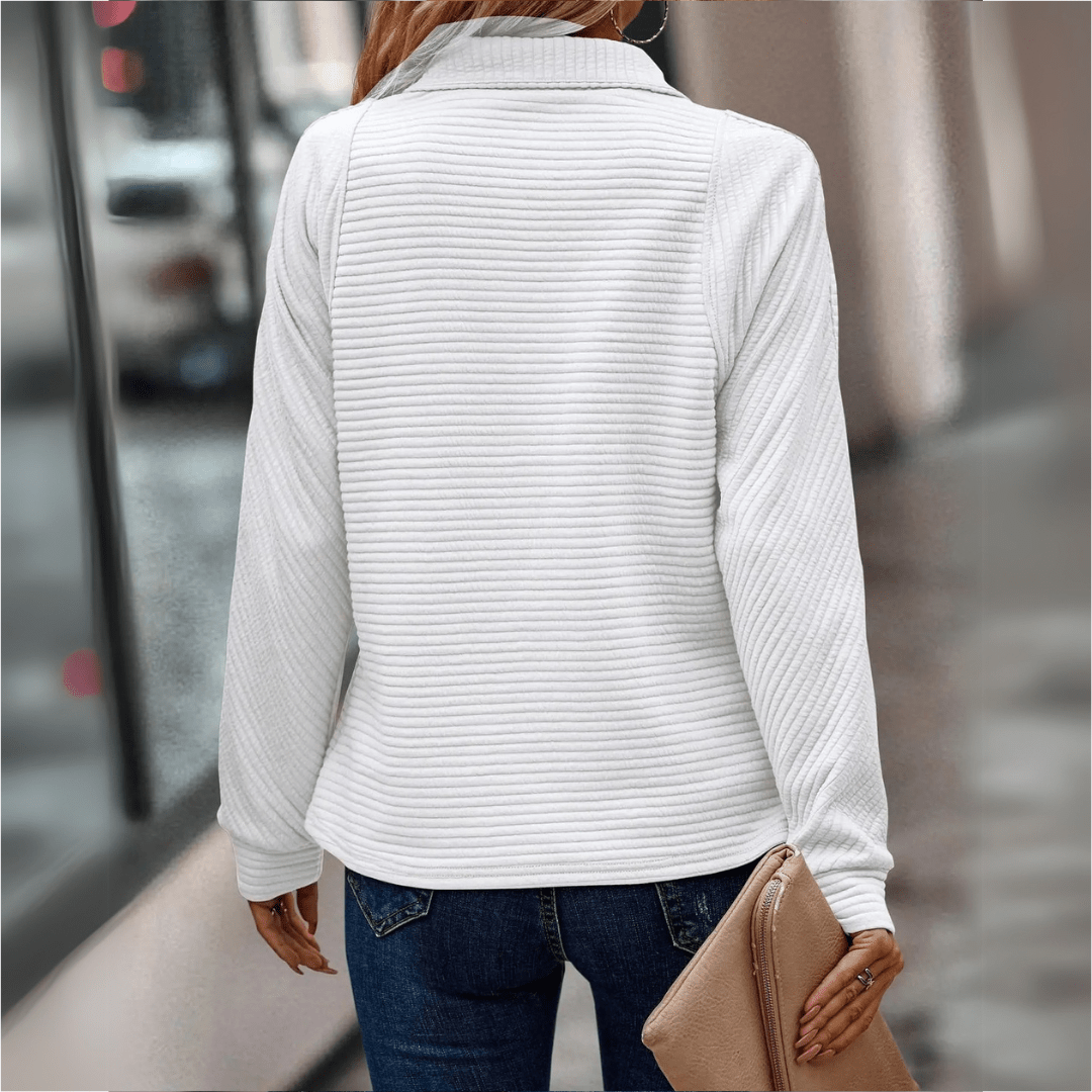 Jenica | Pull Chic à Col Zippé