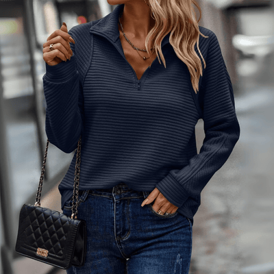 Jenica | Pull Chic à Col Zippé