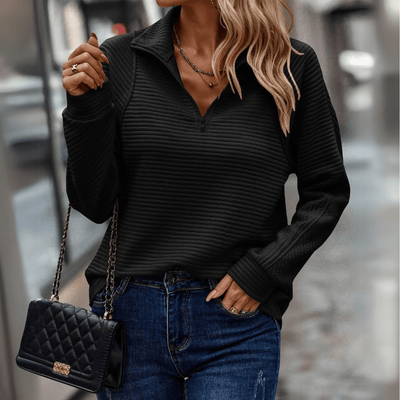 Jenica | Pull Chic à Col Zippé