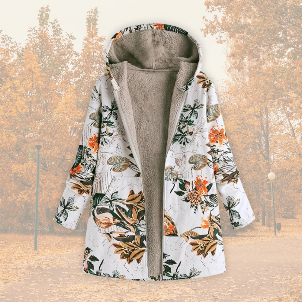 Camélia – Veste d'hiver légère avec doublure en fausse fourrure