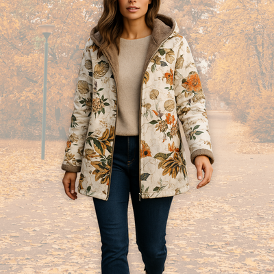 Camélia – Veste d'hiver légère avec doublure en fausse fourrure