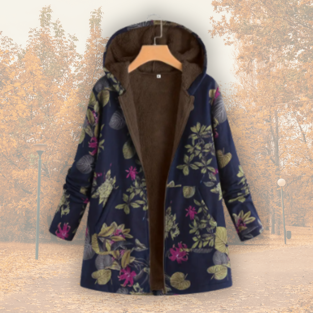 Camélia – Veste d'hiver légère avec doublure en fausse fourrure