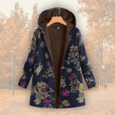 Camélia – Veste d'hiver légère avec doublure en fausse fourrure
