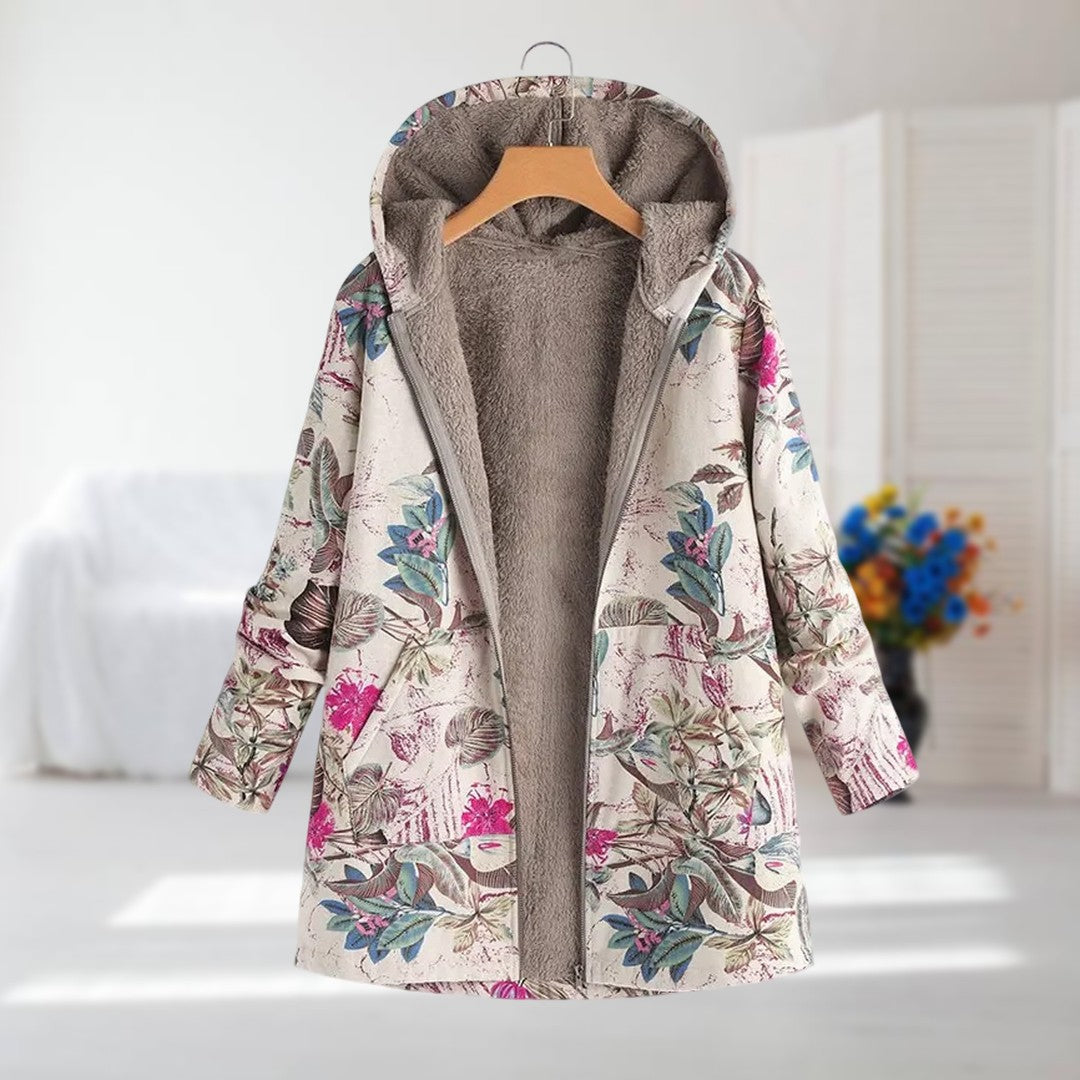 Camélia – Veste d'hiver légère avec doublure en fausse fourrure