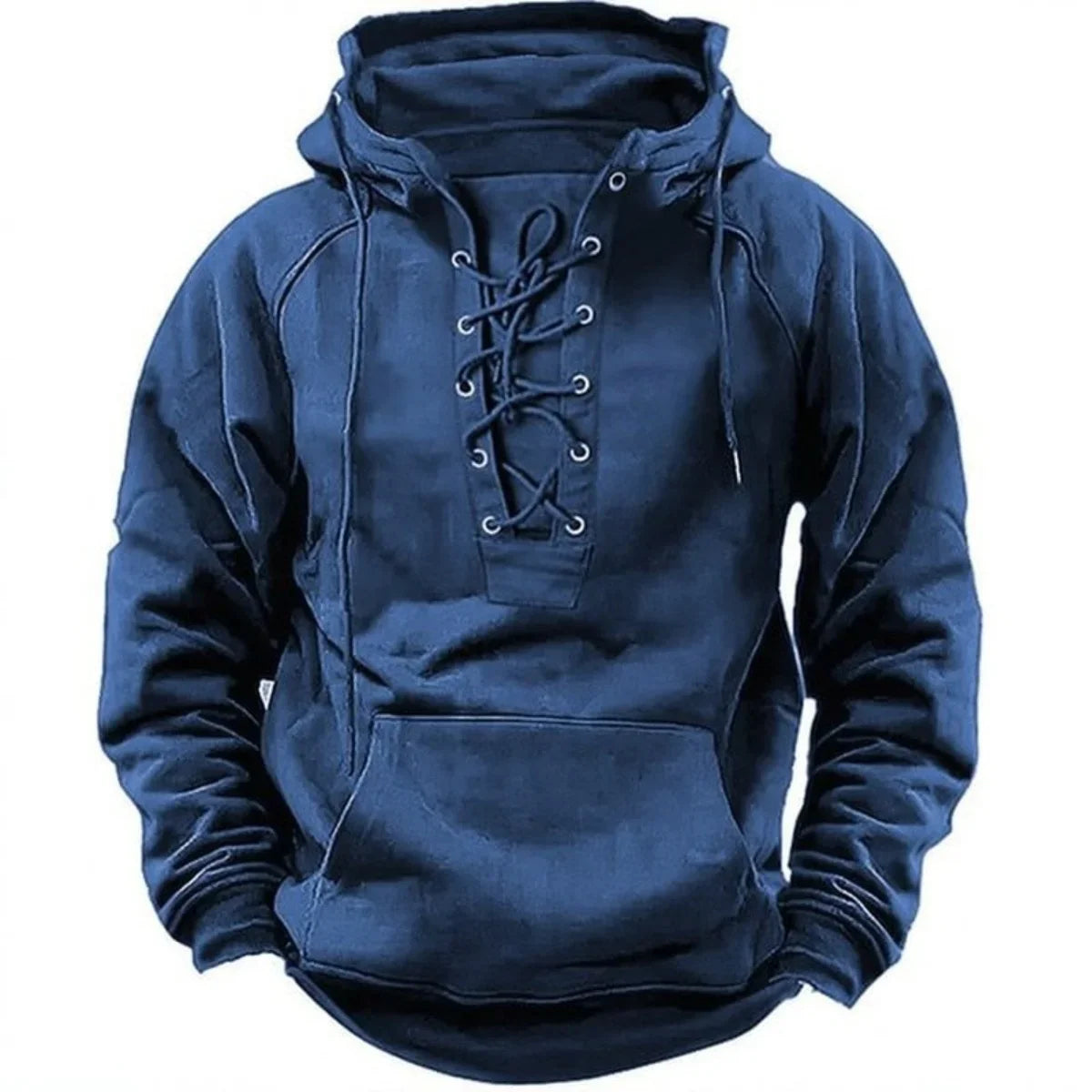 Léon™ – Sweat à capuche outdoor rétro à lacets, conçu pour l’automne et l’hiver