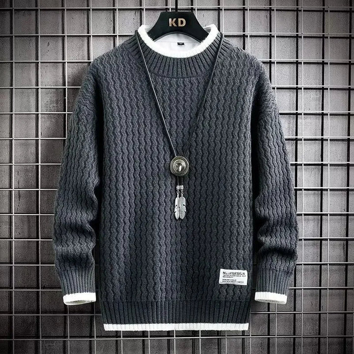 Levi | Pull col roulé en tricot à blocs de couleur