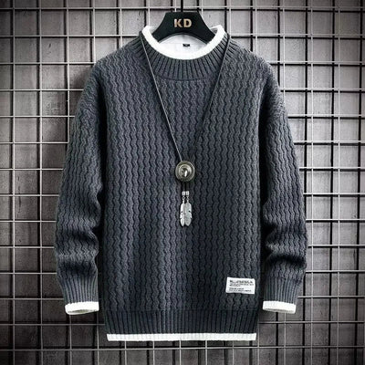 Levi | Pull col roulé en tricot à blocs de couleur